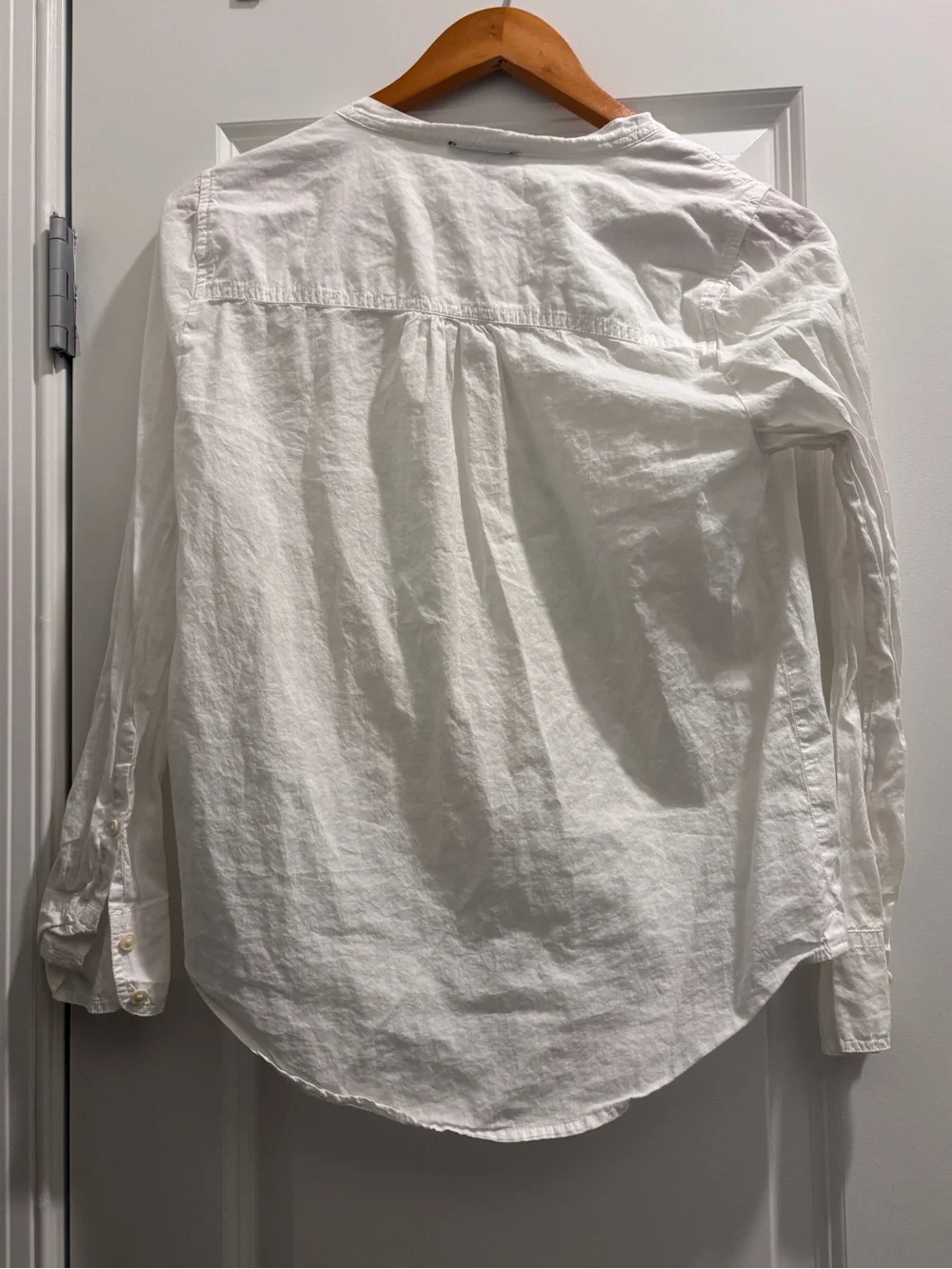 J. Crew White Long-Sleeve Button Down Shirt